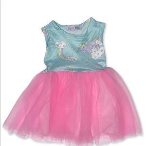 Solbaby Sleeveless Unicorn Print Pink Tutu Dress